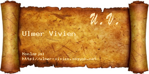 Ulmer Vivien névjegykártya